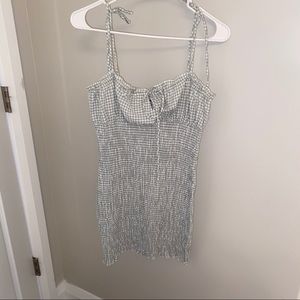 Green/blue gingham dress